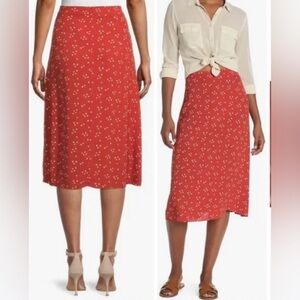 Madewell Polka Dot Midi Skirt